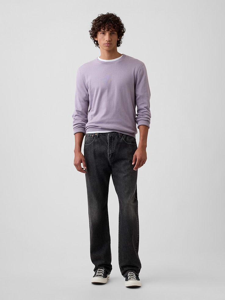 Image 3 of 5, 100% Cotton Crewneck Sweater