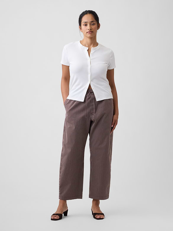 Mid Rise Easy Barrel Khakis
