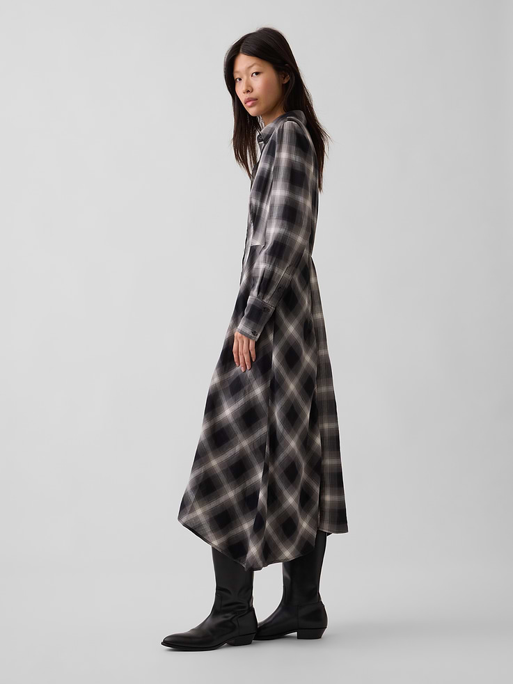 Image number 3 showing, Plaid Maxi Shirtdress