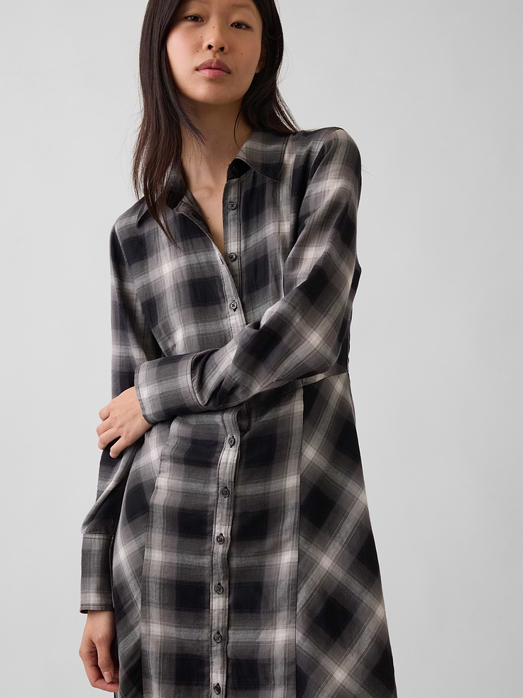 Image number 4 showing, Plaid Maxi Shirtdress