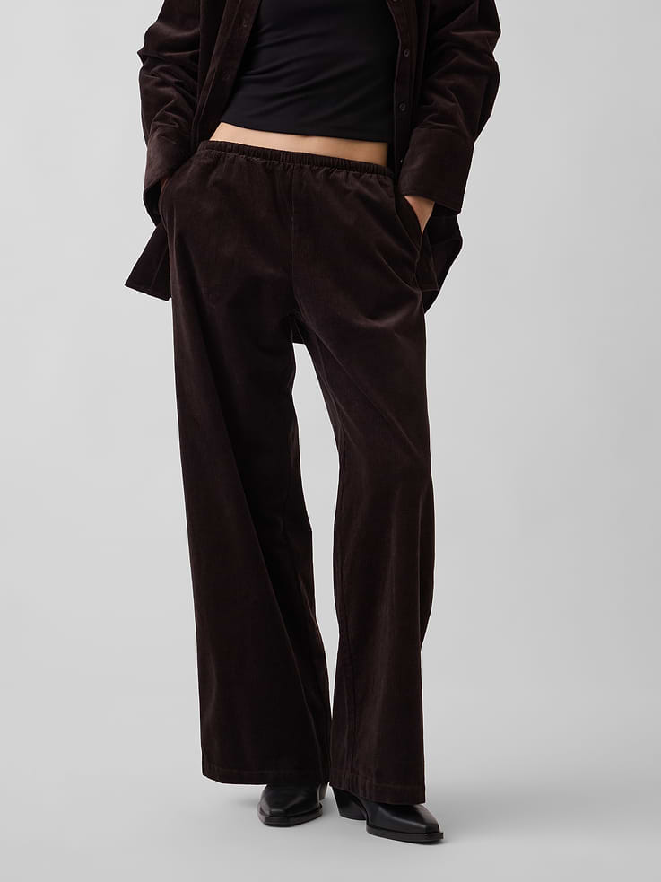 Image number 2 showing, Corduroy Easy Wide-Leg Pants