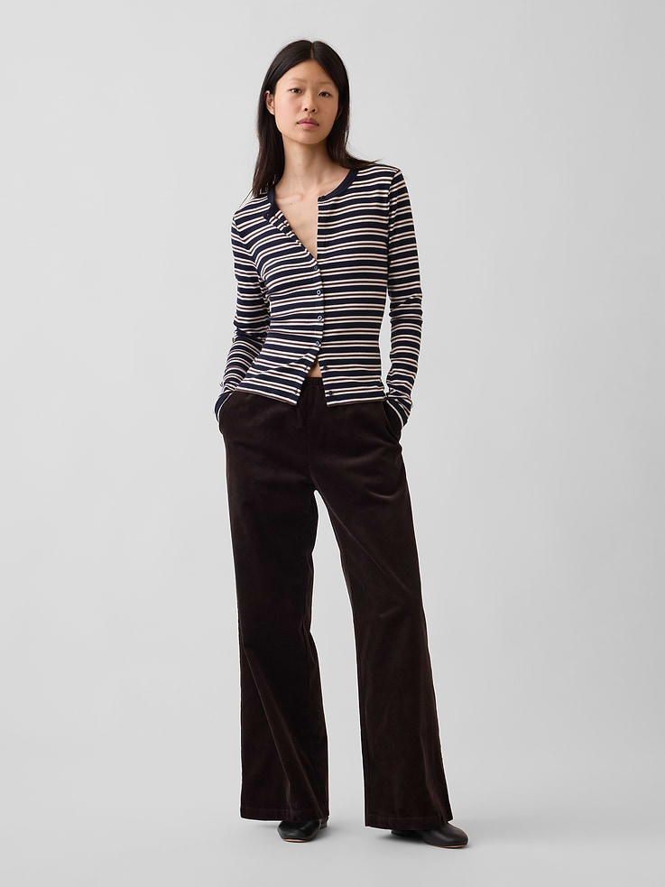 Image number 6 showing, Corduroy Easy Wide-Leg Pants