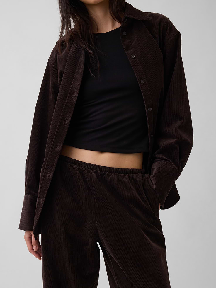 Image number 5 showing, Corduroy Easy Wide-Leg Pants