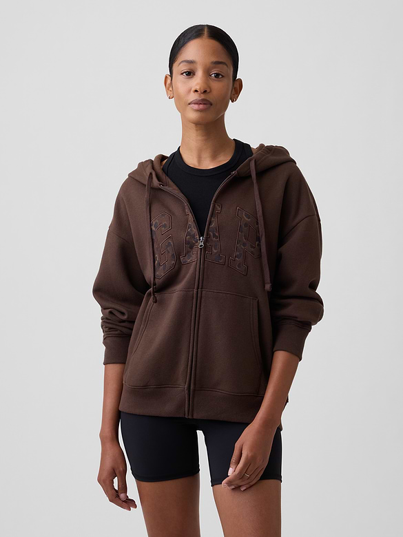 Relaxed Gap Logo Zip Hoodie