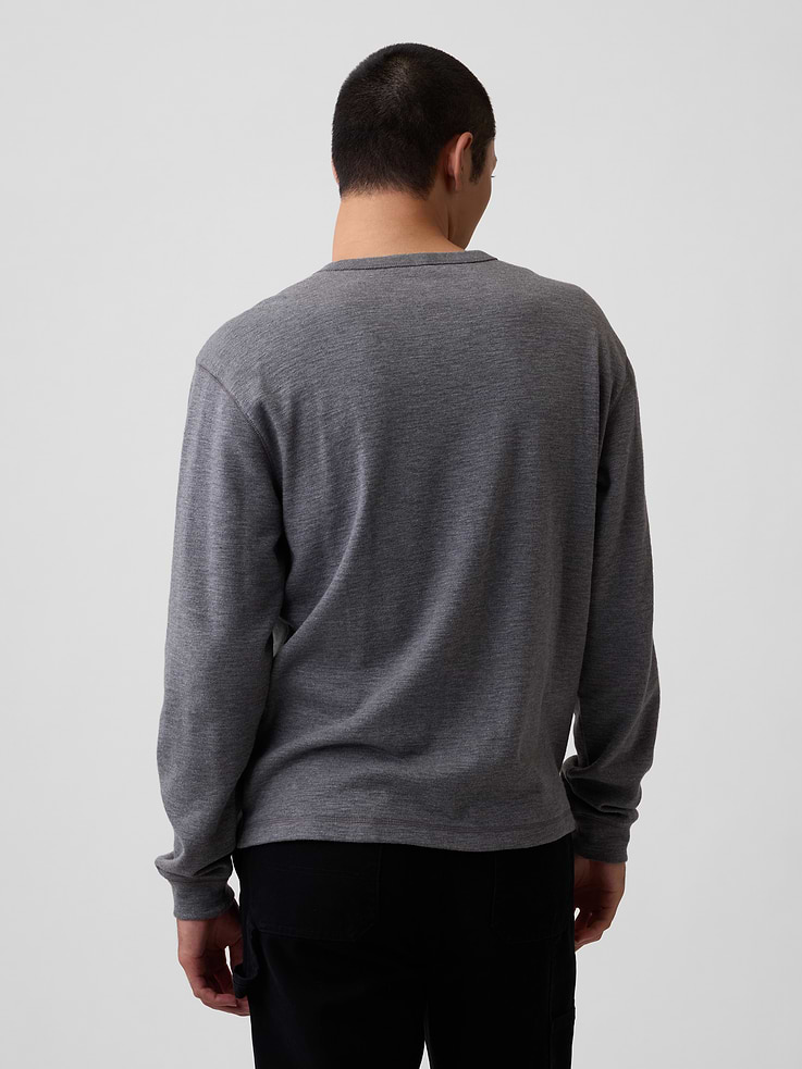 Image 3 of 5, Relaxed Henley T-Shirt