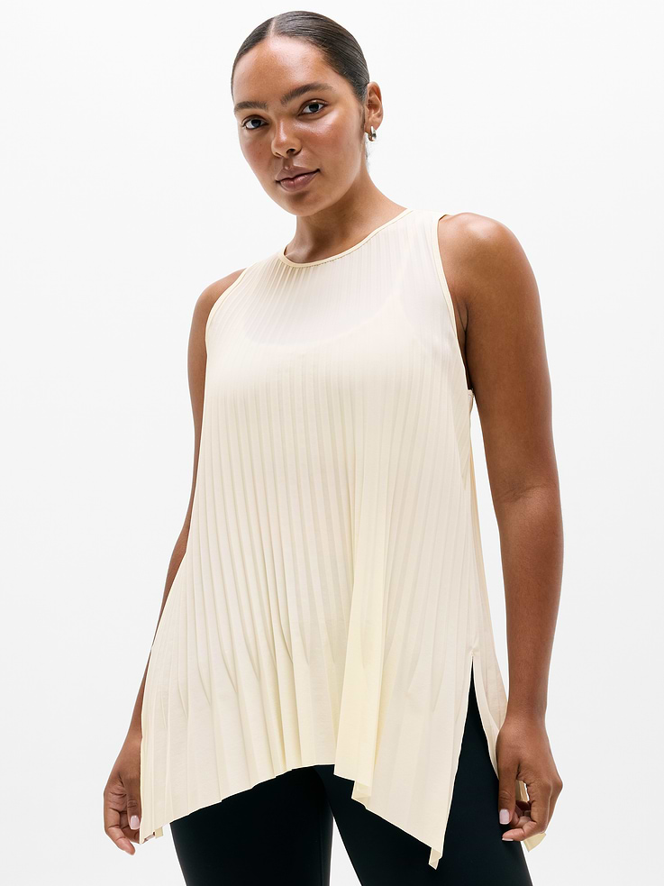 Image number 1 showing, Featherweight Plissé Tank