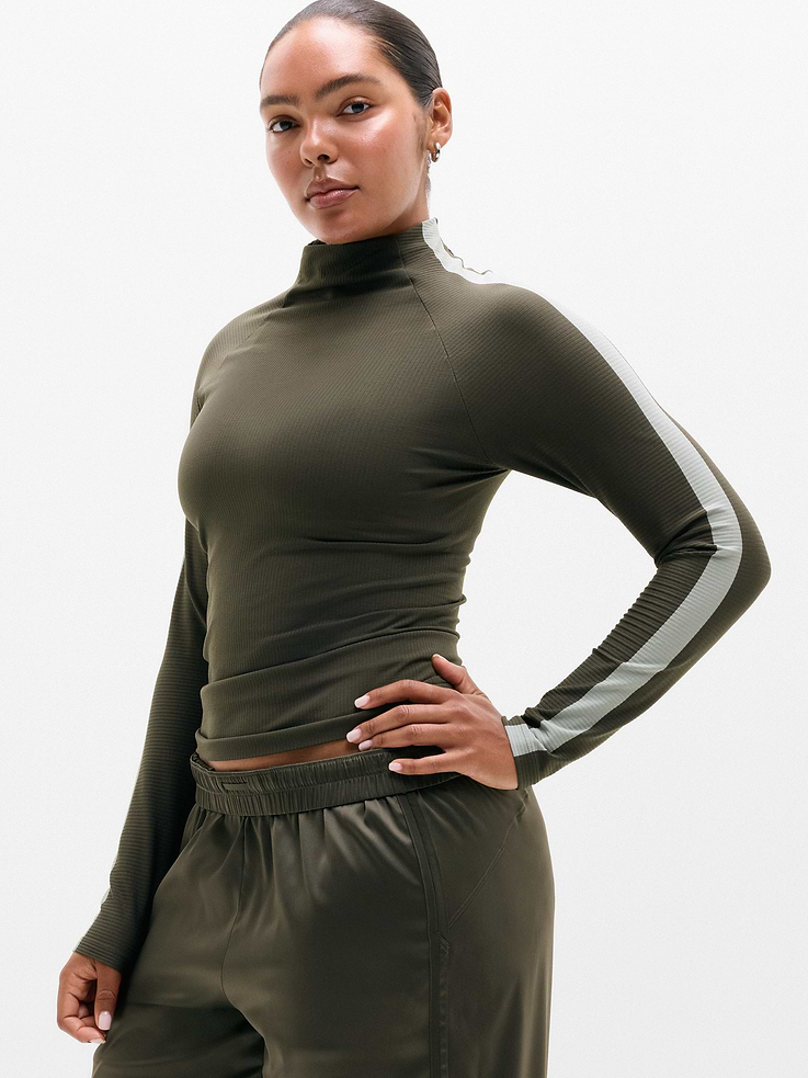 Image number 1 showing, Renew Seamless Mock Neck Top