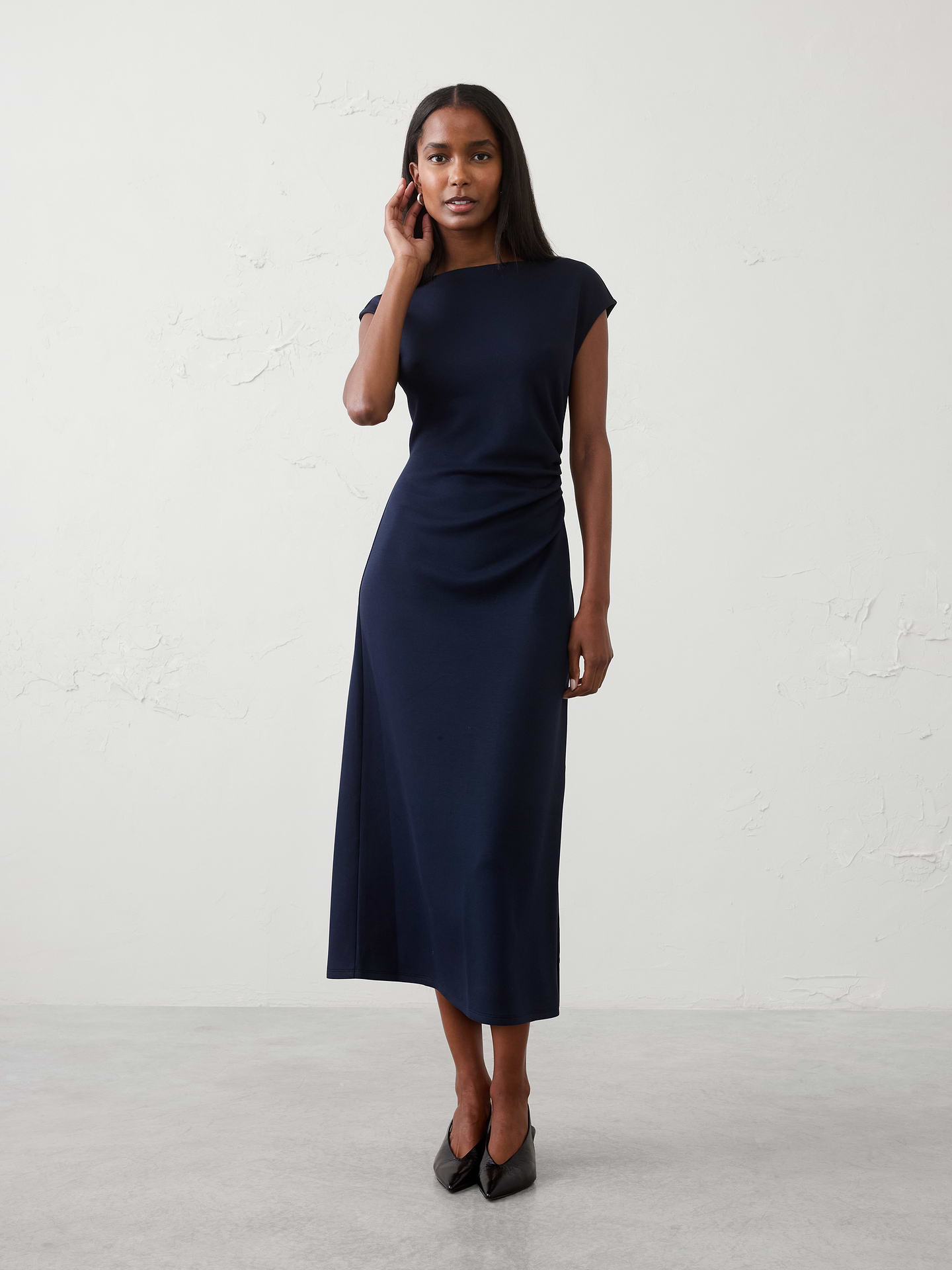 Image number 1 showing, Weekender Side-Shirred Midi Dress