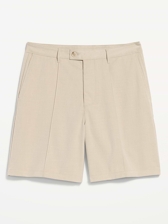 Baggy Creased Twill Dress Shorts -- 8-inch inseam