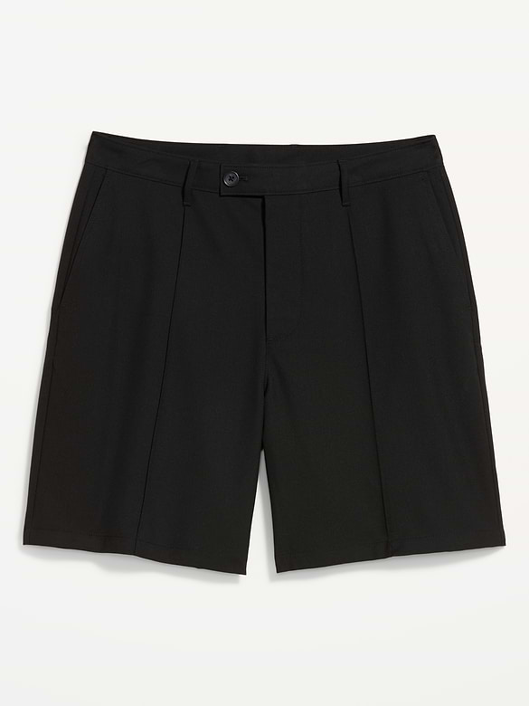 Baggy Creased Twill Dress Shorts -- 8-inch inseam
