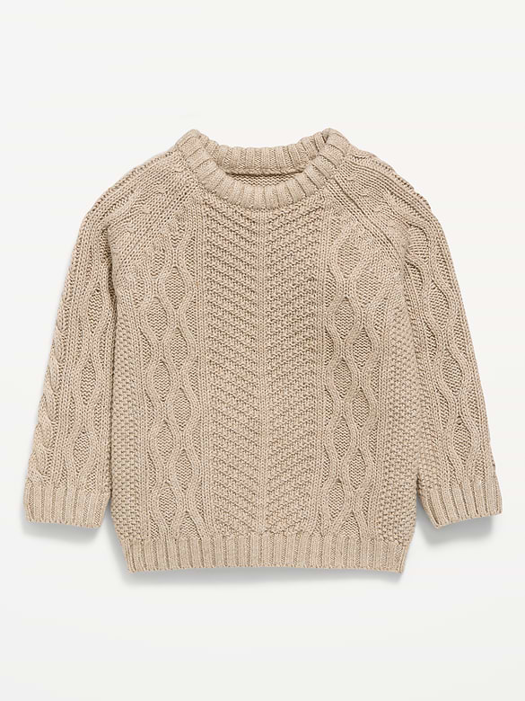 Unisex Cable-Knit Sweater for Baby
