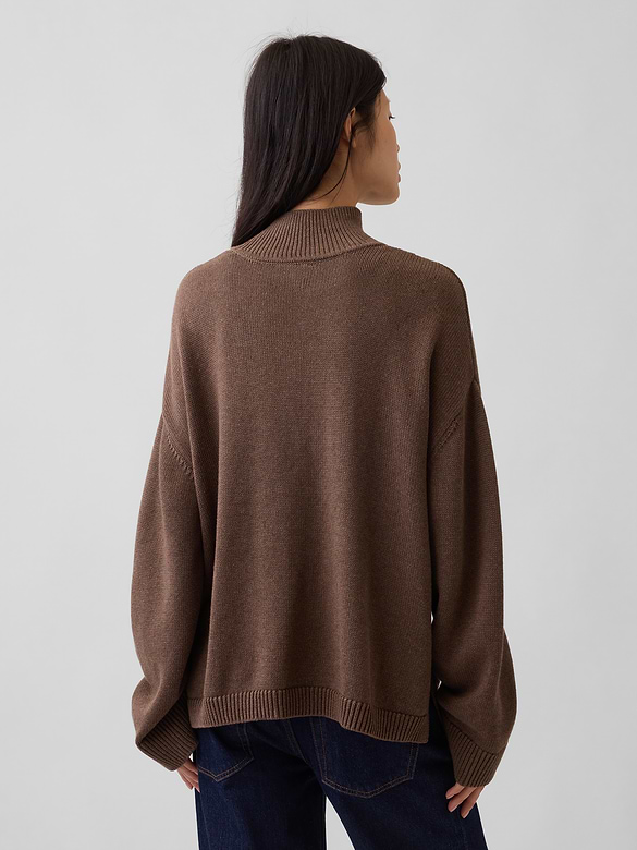 100% Cotton Oversized Turtleneck Sweater