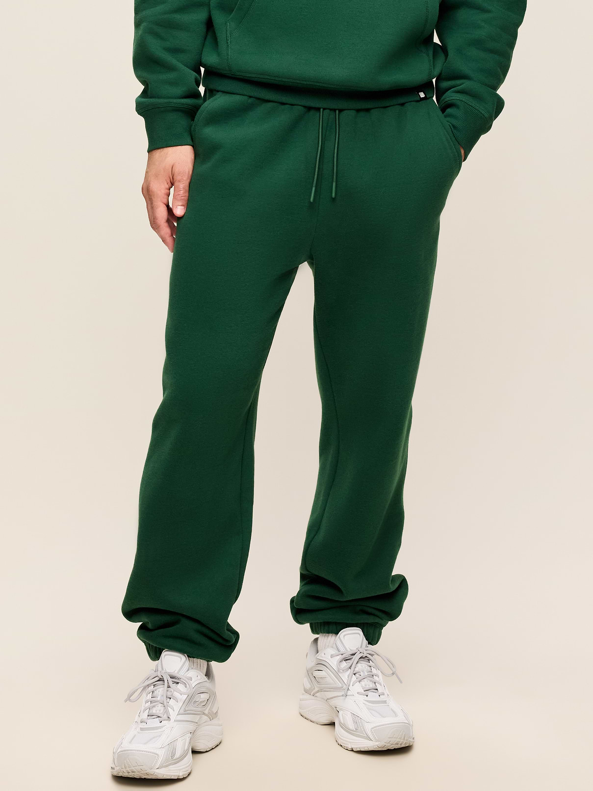 Image 1 of 3, elastic-drawstring waistband, diagonal hip pockets, back pocket, elastic cuffs, easy pull-on style, Product #1183271