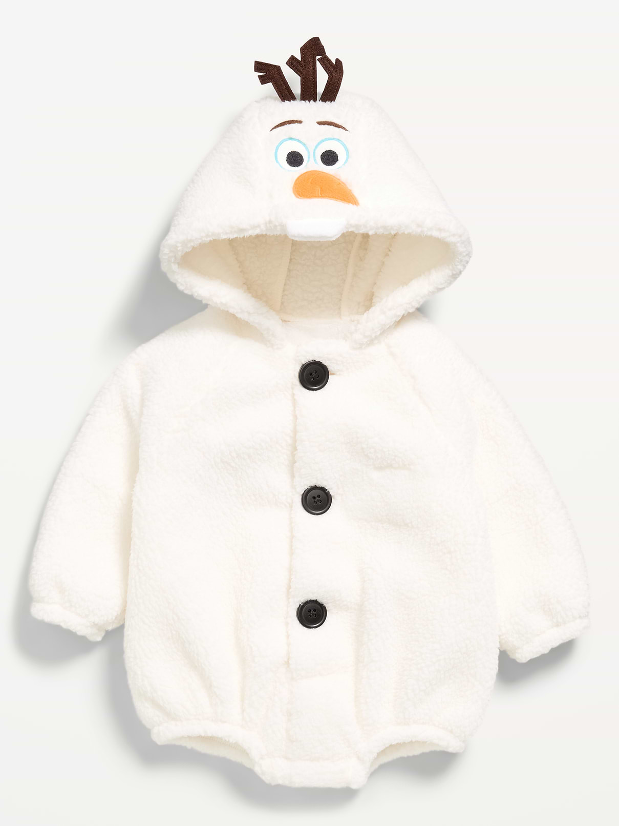 Disney© Long-Sleeve Sherpa Hooded One-Piece Romper for Baby