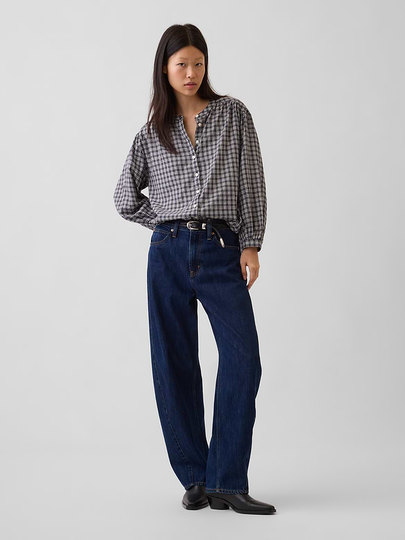 Relaxed Button-Front Shirt