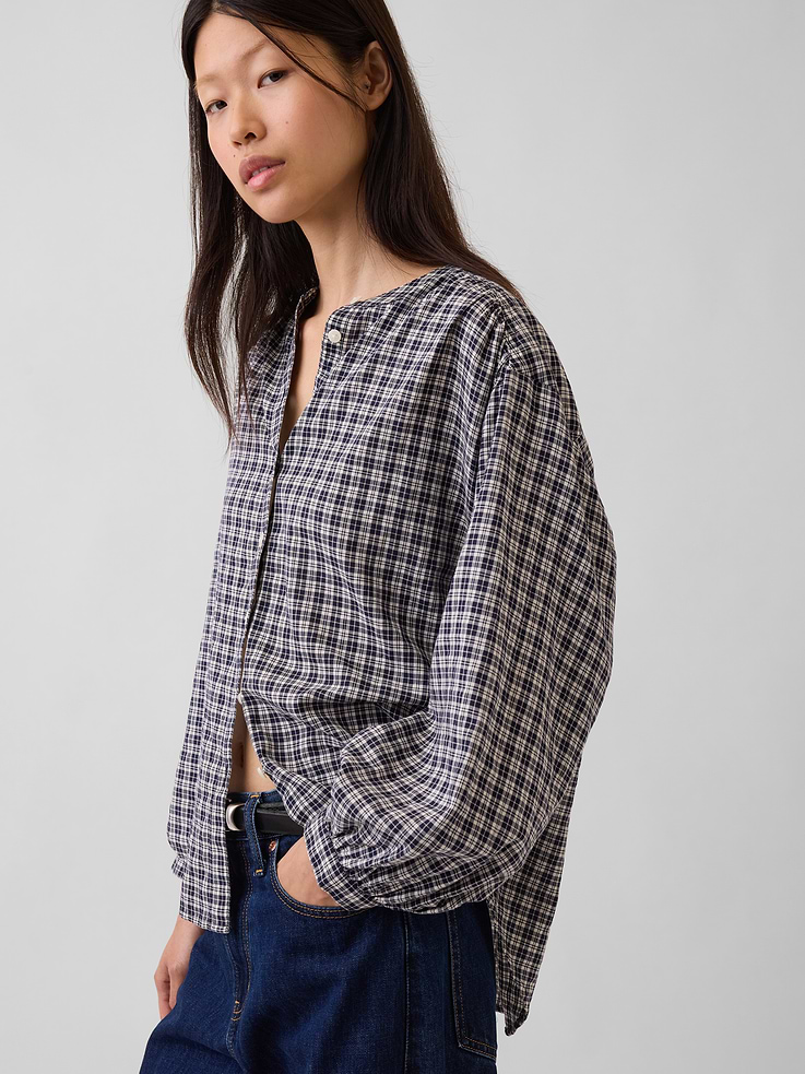 Image number 4 showing, Relaxed Button-Front Shirt