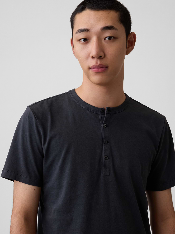Image 4 of 5, Henley T-Shirt