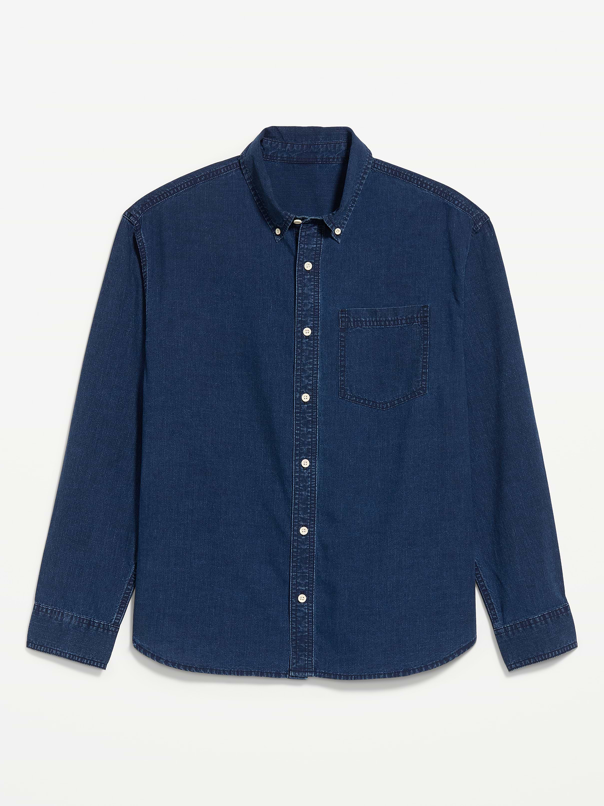Image 2 of 2, Loose Fit Long-Sleeve Denim Shirt