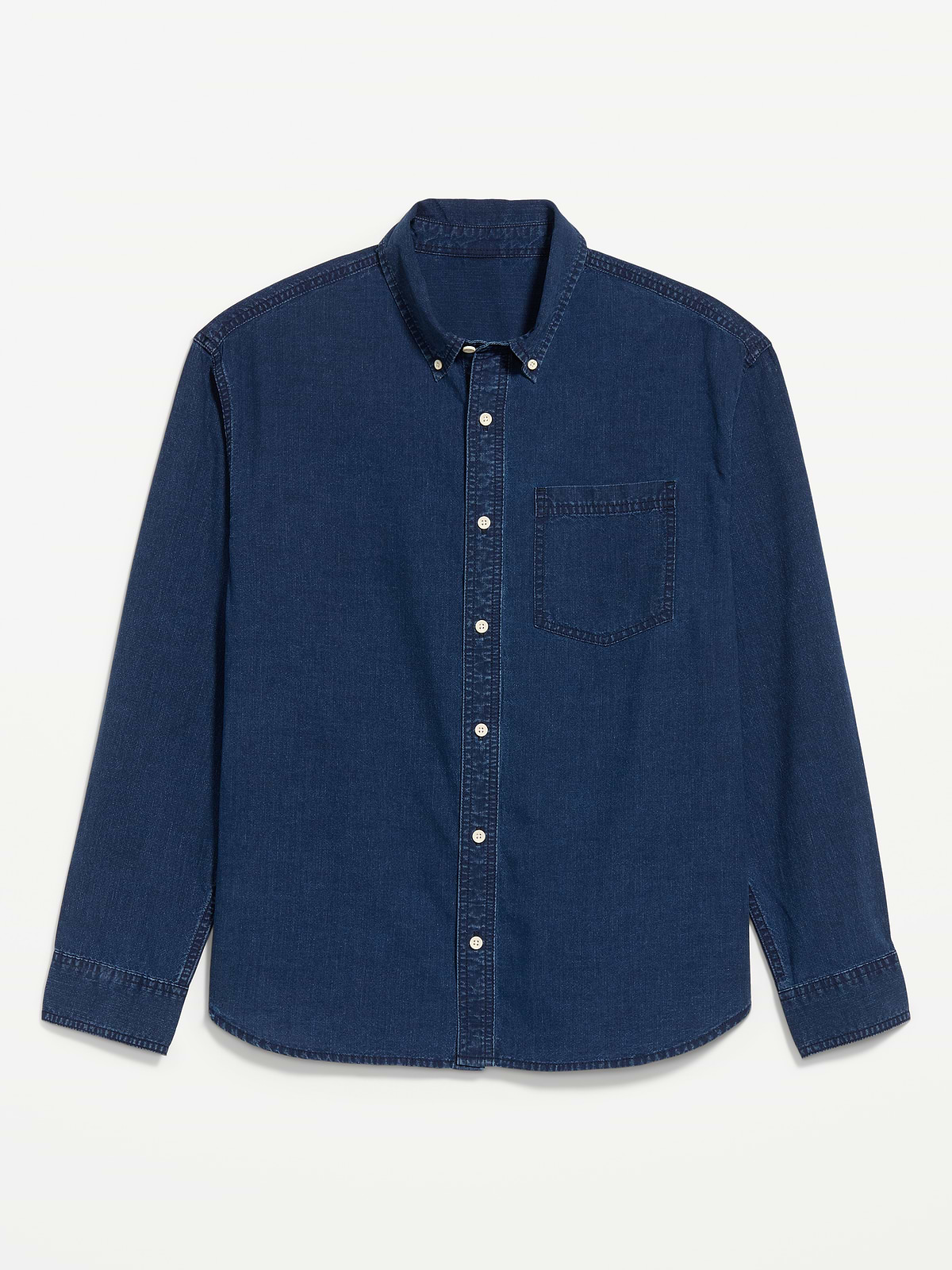 Loose Fit Long-Sleeve Denim Shirt
