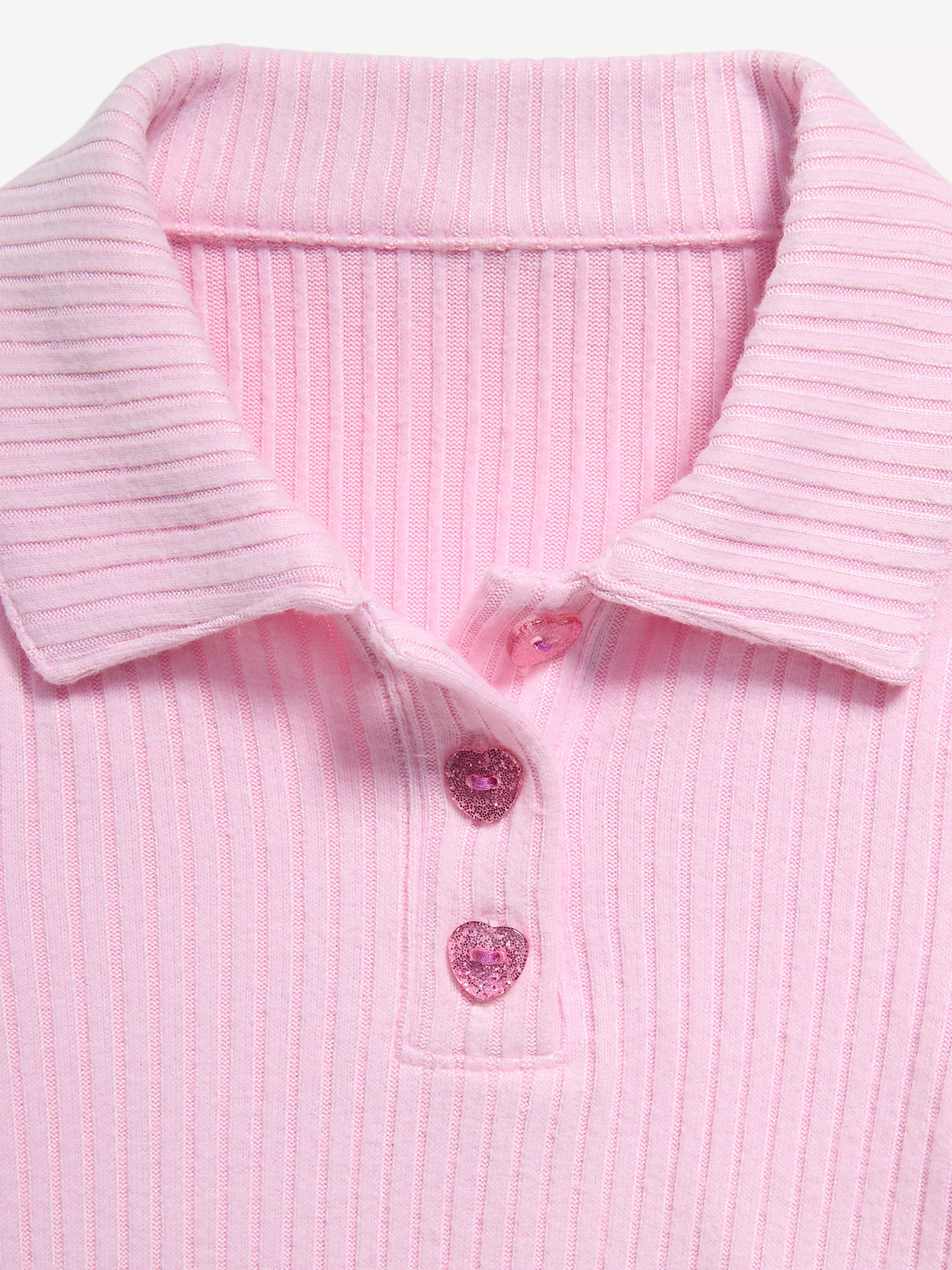 Image 4 of 4, Long-Sleeve Ribbed Polo Dress for Toddler Girls