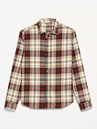 Image 2 of 2, Relaxed Long-Sleeve Flannel Pocket Shirt