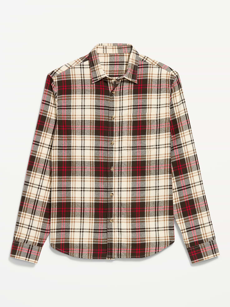 Image 2 of 2, Relaxed Long-Sleeve Flannel Pocket Shirt