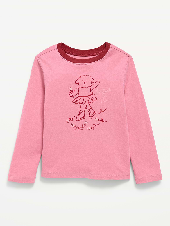 Long-Sleeve Graphic T-Shirt for Toddler Girls