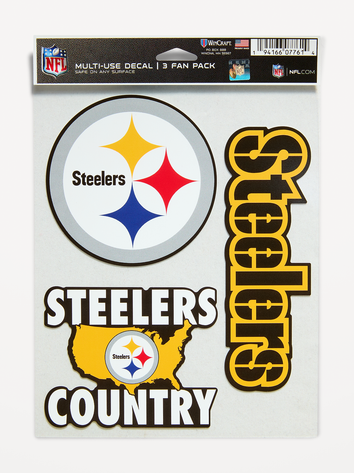 WinCraft® Pittsburgh Steelers 3-Pack Multi-Use Decals
