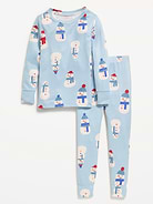Image 1 of 2, rib-knit crew neck, long sleeves, matching pajama pants, elasticized waist, rib-knit cuffs, all-over print, Product #1184992