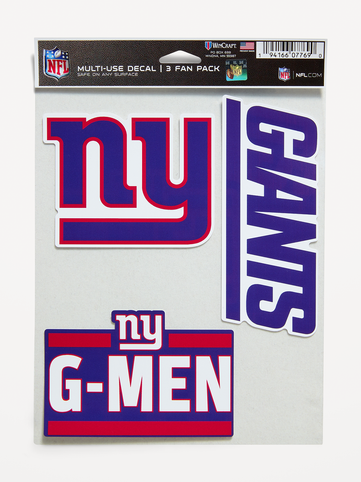 WinCraft® New York Giants 3-Pack Multi-Use Decals