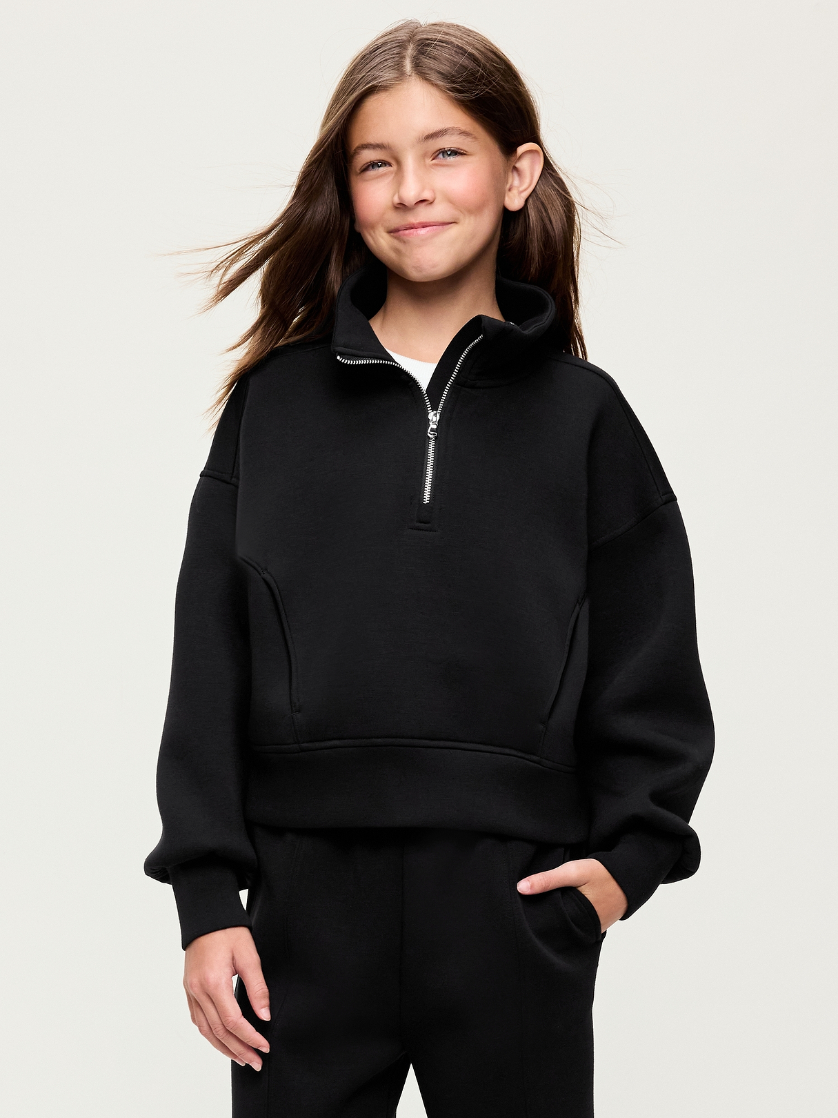 ハッピーBB Bounce Fleece Half-Zip Pullover Sweatshirt for Girls | Old Navy