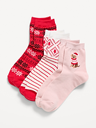Image 2 of 2, Novelty Quarter Crew Socks 3-Pack for Women