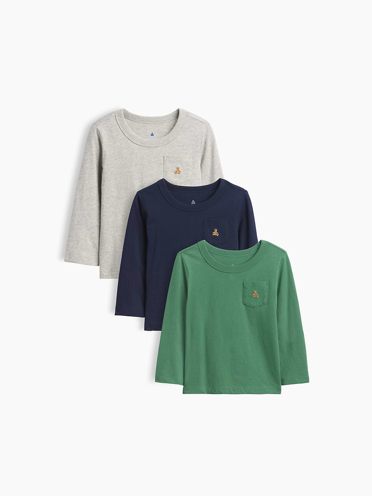 Image number 1 showing, Baby & Toddler Mix & Match Pocket T-Shirt (3-Pack)
