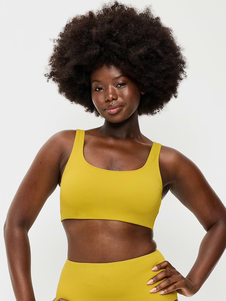Image number 1 showing, Pique Scoop-Neck Swim Top