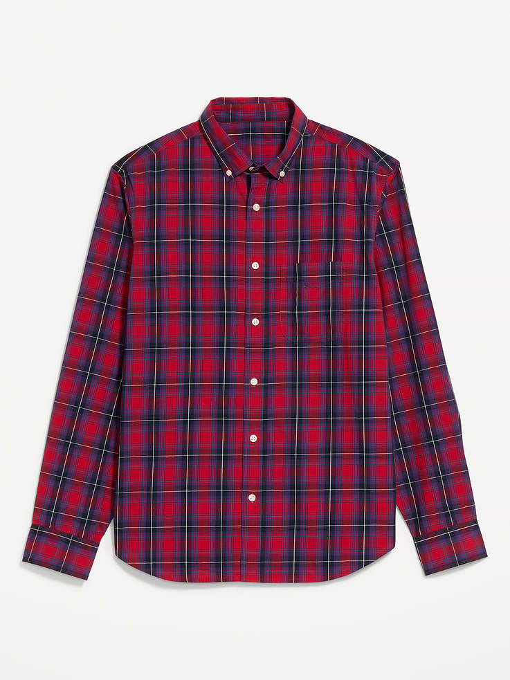 Image 4 de 4, Chemise passe-partout coupe classique en popeline à carreaux