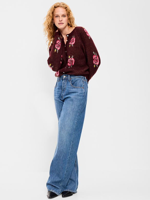 Cozy Slouchy Crew-Neck Cardigan