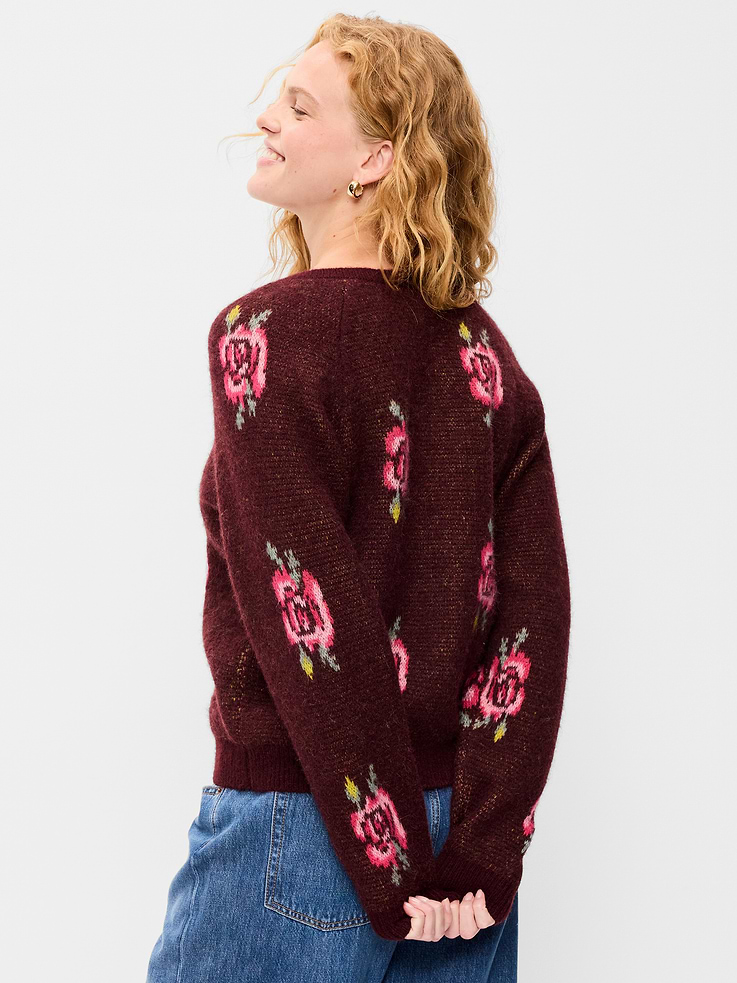 Image number 2 showing, Slouchy Crew-Neck Cardigan