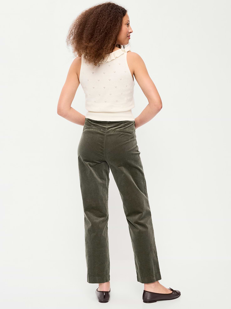 Image number 3 showing, High-Waisted Pixie Straight Pants