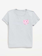 Image 2 of 3, Softest Short-Sleeve Heart-Pocket T-Shirt for Girls