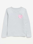 Image 2 de 3, T-shirt ultra-doux à applique en cœur et à manches longues pour fille