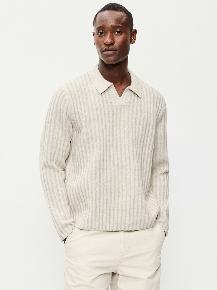 Image number 1 showing, Long-Sleeve Polo Sweater