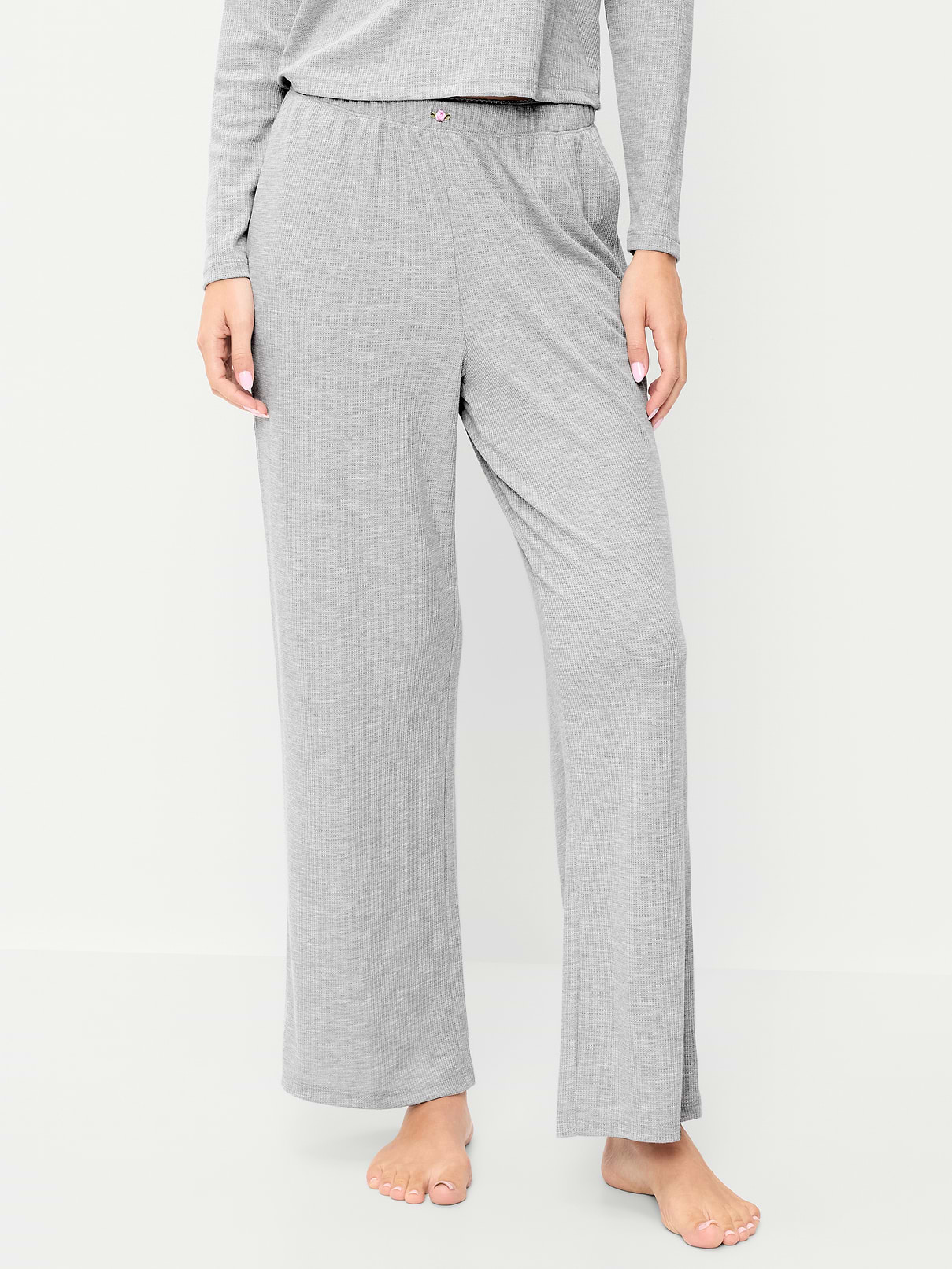 Waffle-Textured Pajama Pants
