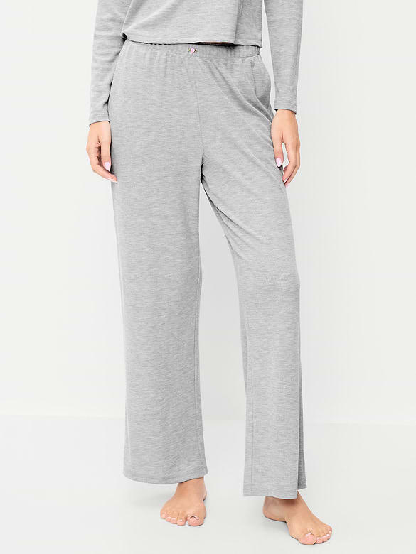 Waffle-Textured Pajama Pants
