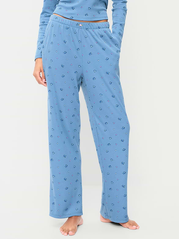 Waffle-Textured Pajama Pants
