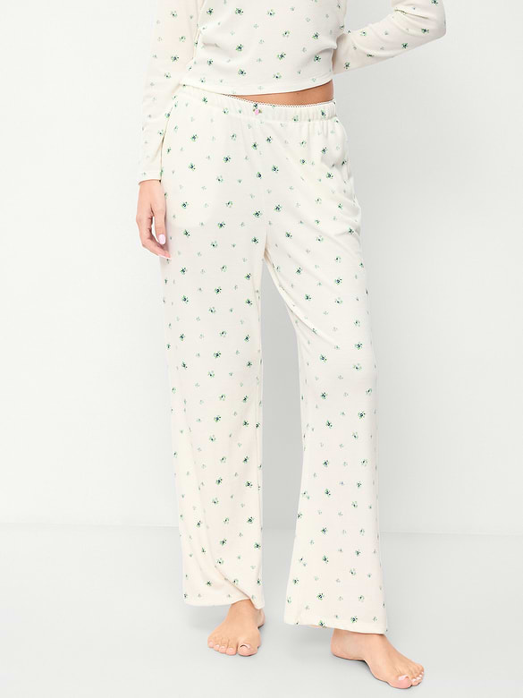 Waffle-Textured Pajama Pants