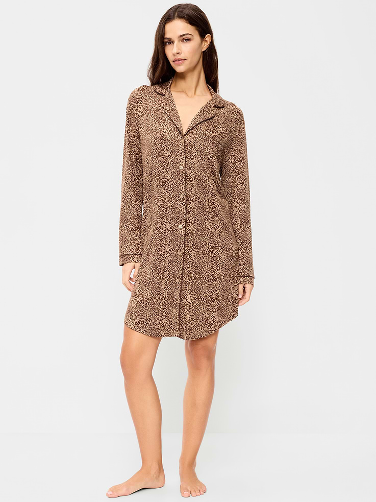 Image number 1 showing, Knit Jersey Sleep Dress