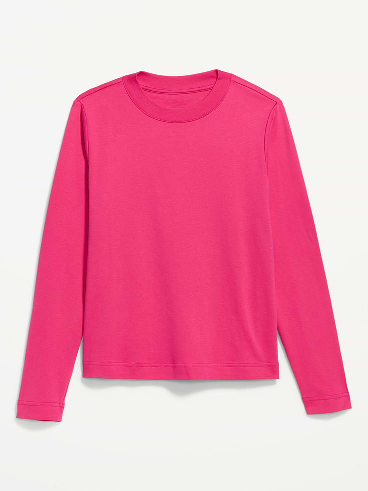 Image 4 of 8, Heavyweight Long-Sleeve Crew-Neck T-Shirt