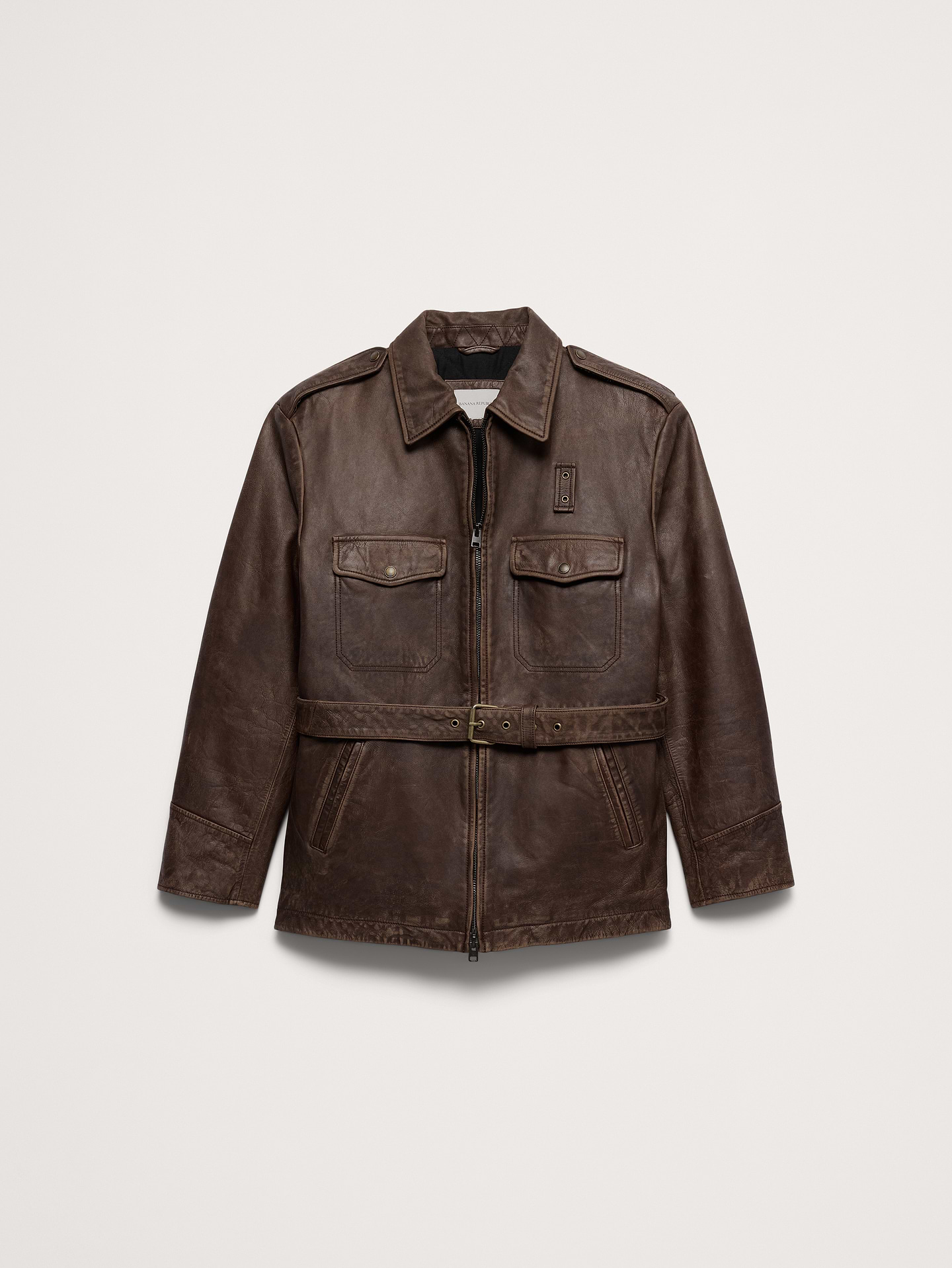 Image number 5 showing, Archive Reissue Leather Belted Field Jacket