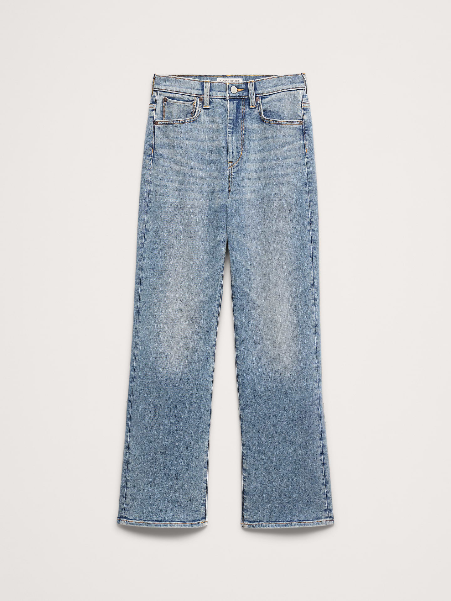 L'image numéro 5 présente Jean évasé à taille haute
