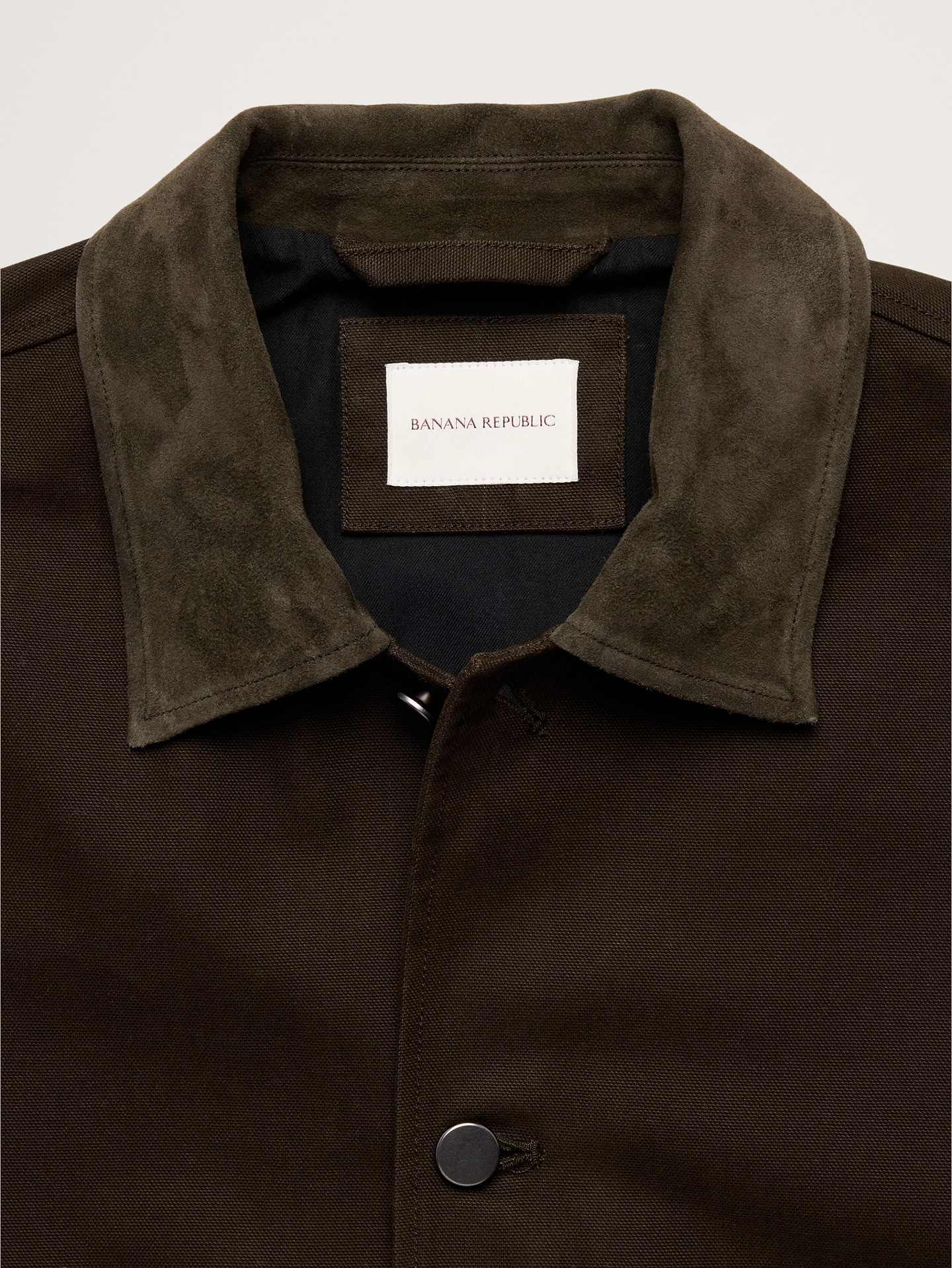 Image number 6 showing, Cotton Twill Utility Jacket with Suede Collar